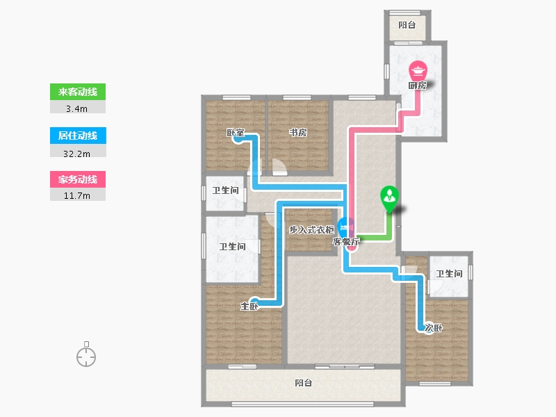 湖北省-武汉市-​融创中心武汉壹号院-189.30-户型库-动静线