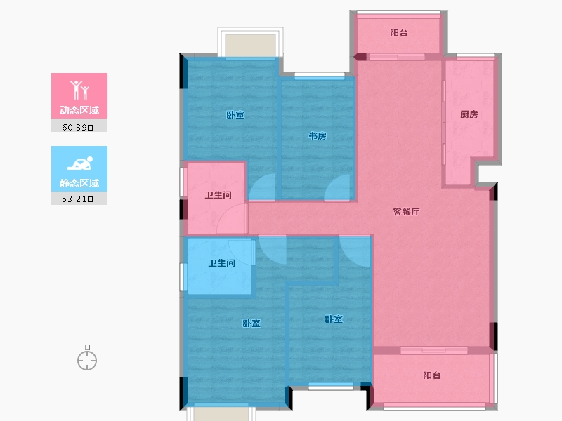 湖北省-宜昌市-映象江南-103.20-户型库-动静分区