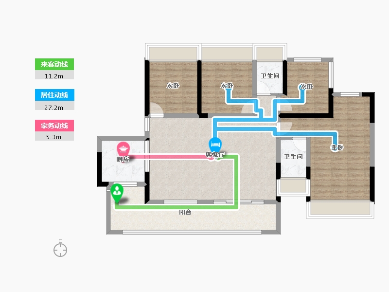 四川省-达州市-中迪·绥定府-113.31-户型库-动静线