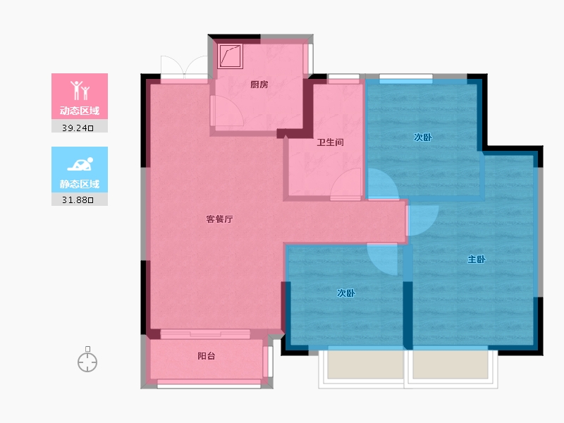 浙江省-湖州市-和睿府-63.20-户型库-动静分区