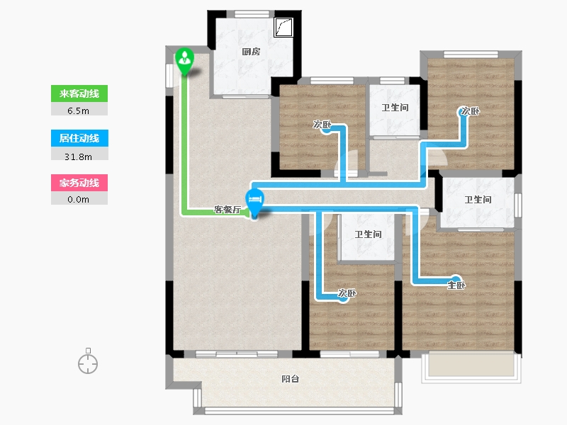 浙江省-湖州市-吴越豫园-112.00-户型库-动静线