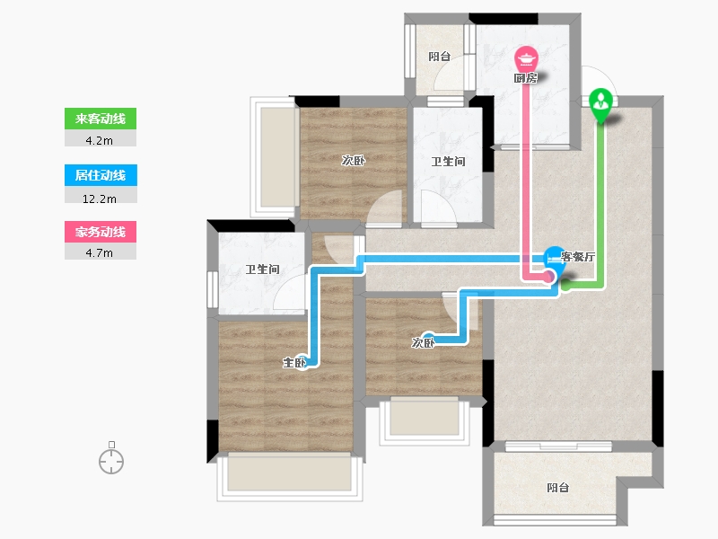 广西壮族自治区-桂林市-桂林融创文旅城-68.42-户型库-动静线