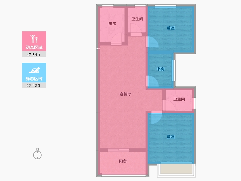 浙江省-湖州市-香溪丽舍丽园-65.78-户型库-动静分区