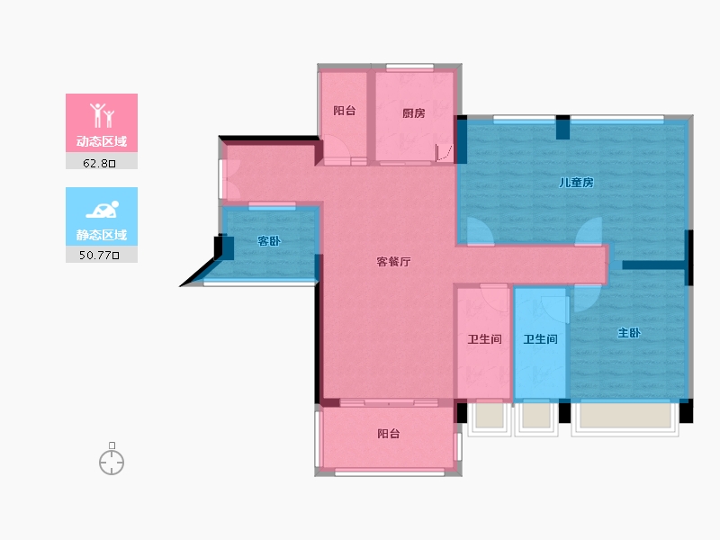 广东省-云浮市-​尚东世纪-102.03-户型库-动静分区