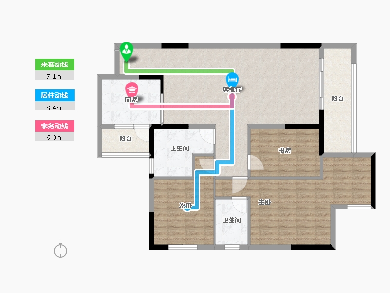 贵州省-遵义市-桃溪春生彼岸-113.17-户型库-动静线