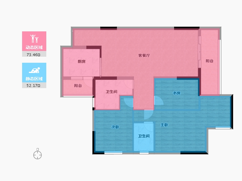 贵州省-遵义市-桃溪春生彼岸-113.17-户型库-动静分区