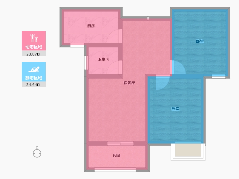 浙江省-湖州市-香溪丽舍丽园-55.68-户型库-动静分区