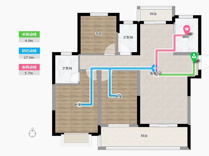 湖北省-宜昌市-建投樾山-105.82-户型库-动静线