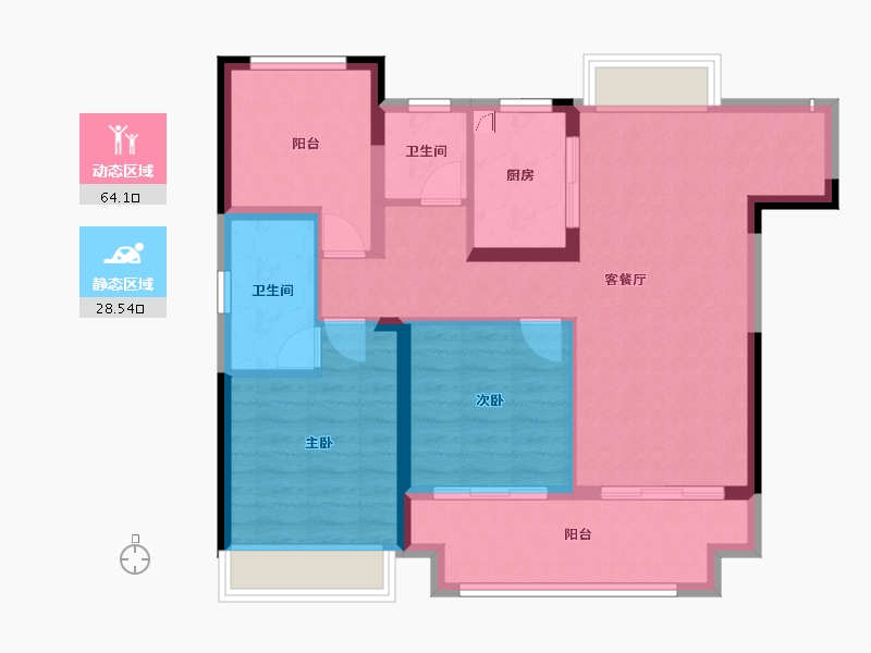 安徽省-滁州市-北京城房时代印-82.41-户型库-动静分区