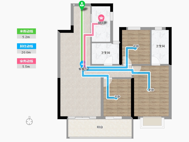 广西壮族自治区-贺州市-悦城·富江壹號-89.45-户型库-动静线