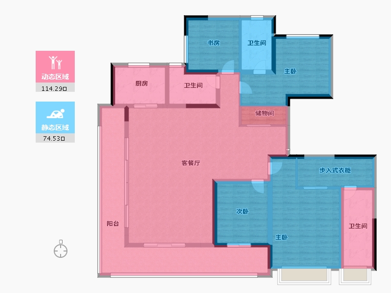 四川省-成都市-华润置地未来之城-170.40-户型库-动静分区