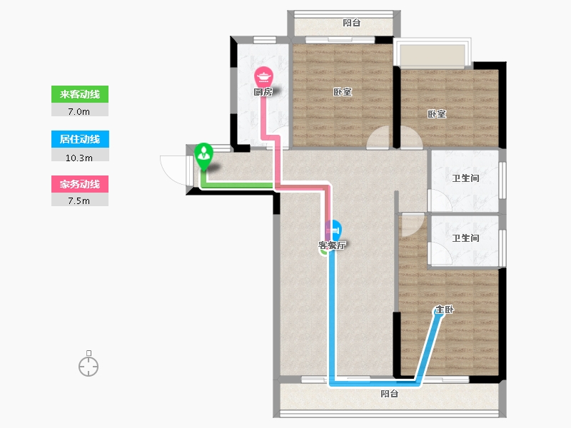 湖北省-十堰市-香山苑二期-103.10-户型库-动静线