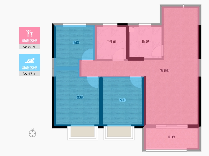 河南省-商丘市-帝和·云境-71.15-户型库-动静分区