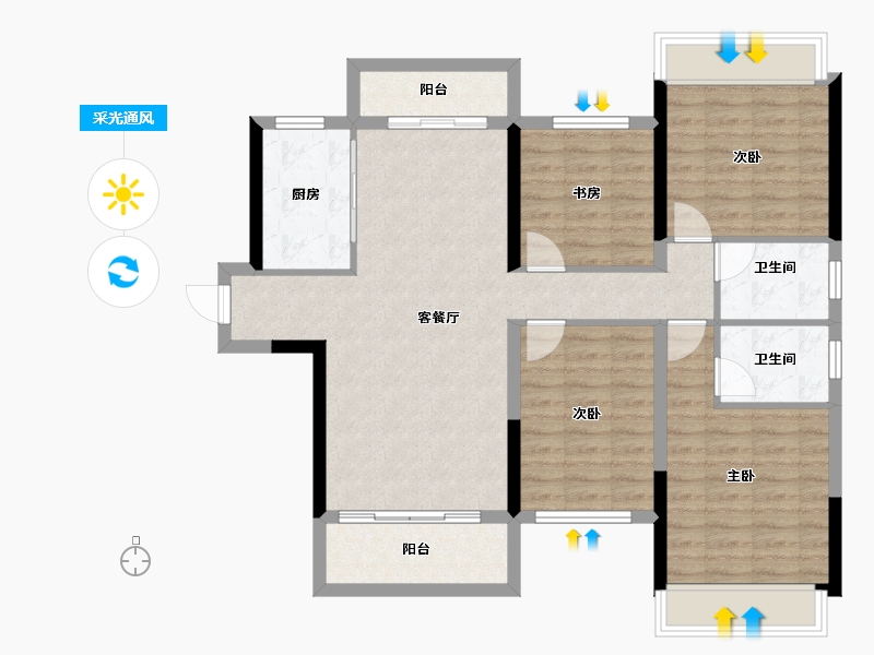 贵州省-遵义市-航天雅苑建设项目-99.91-户型库-采光通风