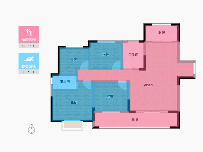 湖北省-宜昌市-建投樾山-105.15-户型库-动静分区