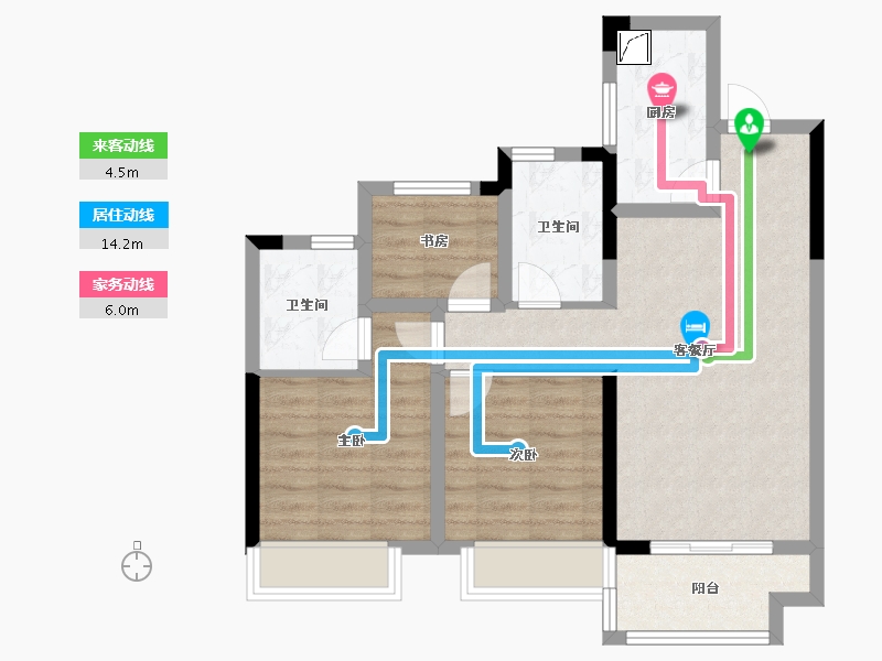 浙江省-湖州市-华纺湖誉府-71.21-户型库-动静线