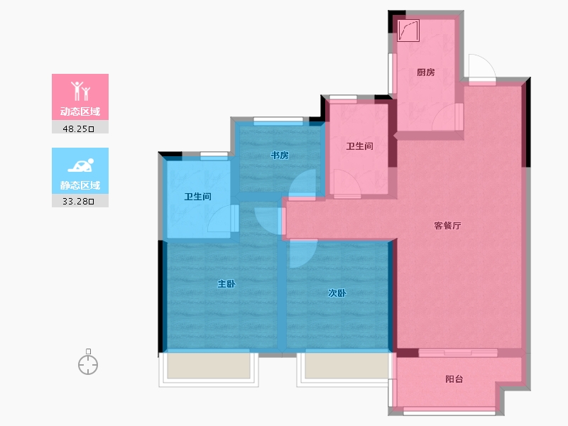 浙江省-湖州市-华纺湖誉府-71.21-户型库-动静分区