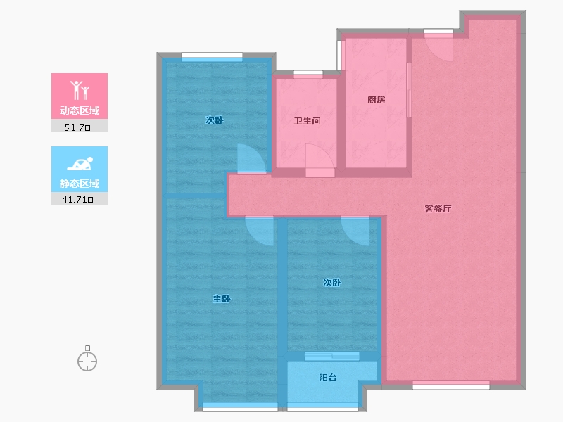 山东省-德州市-金辰御园-90.00-户型库-动静分区