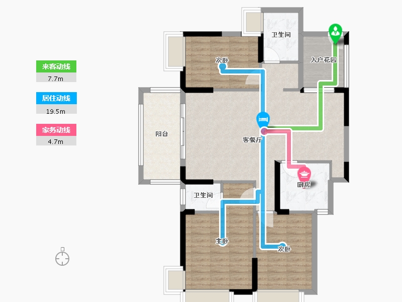 湖南省-衡阳市-香山明珠-101.00-户型库-动静线