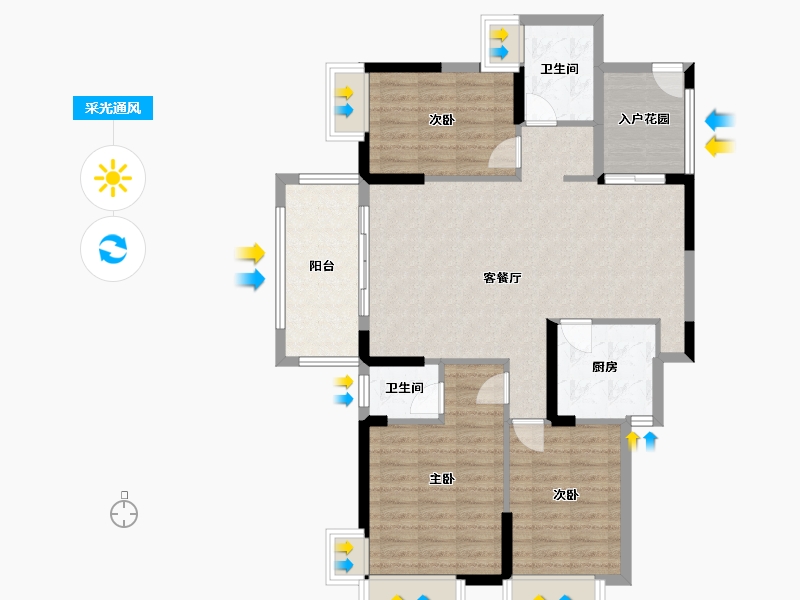 湖南省-衡阳市-香山明珠-101.00-户型库-采光通风