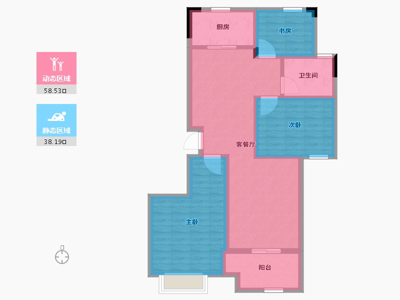 浙江省-湖州市-景都天鹅湾-86.21-户型库-动静分区