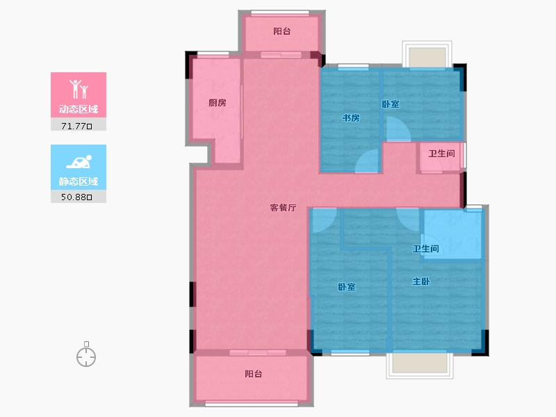 湖北省-宜昌市-映象江南-111.20-户型库-动静分区