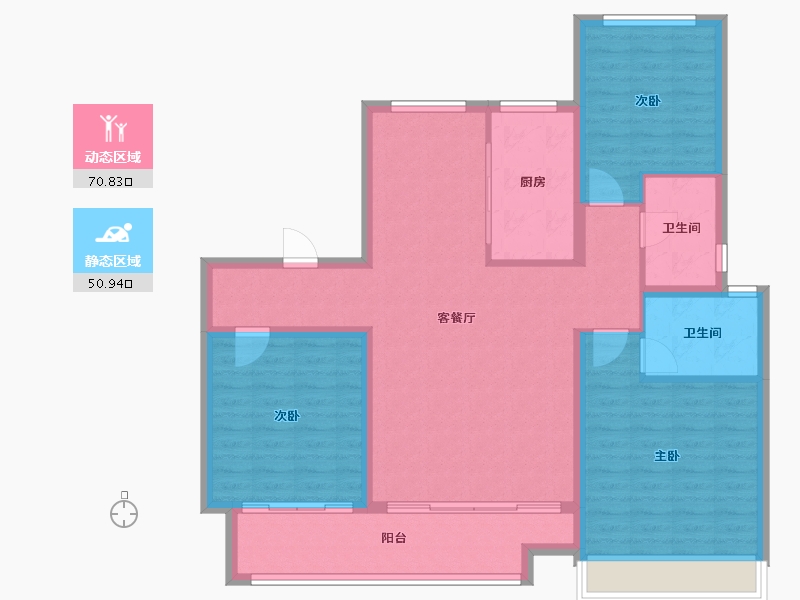 山西省-晋中市-金汇海·御珑轩-110.26-户型库-动静分区