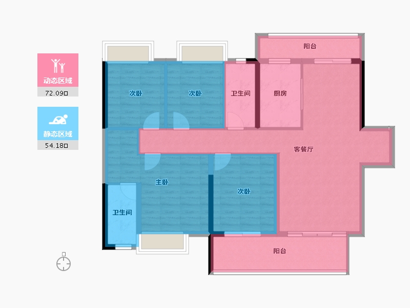 广西壮族自治区-贺州市-悦城·富江壹號-113.64-户型库-动静分区