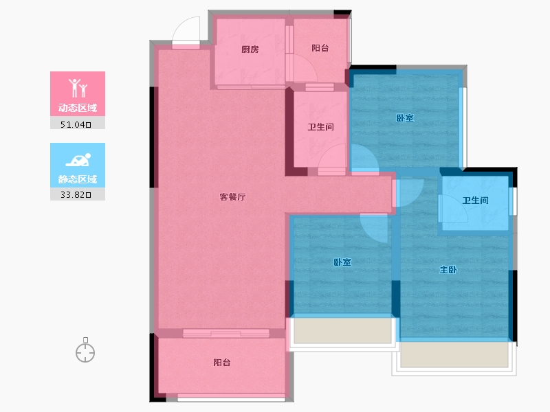 四川省-达州市-中迪·绥定府-75.30-户型库-动静分区