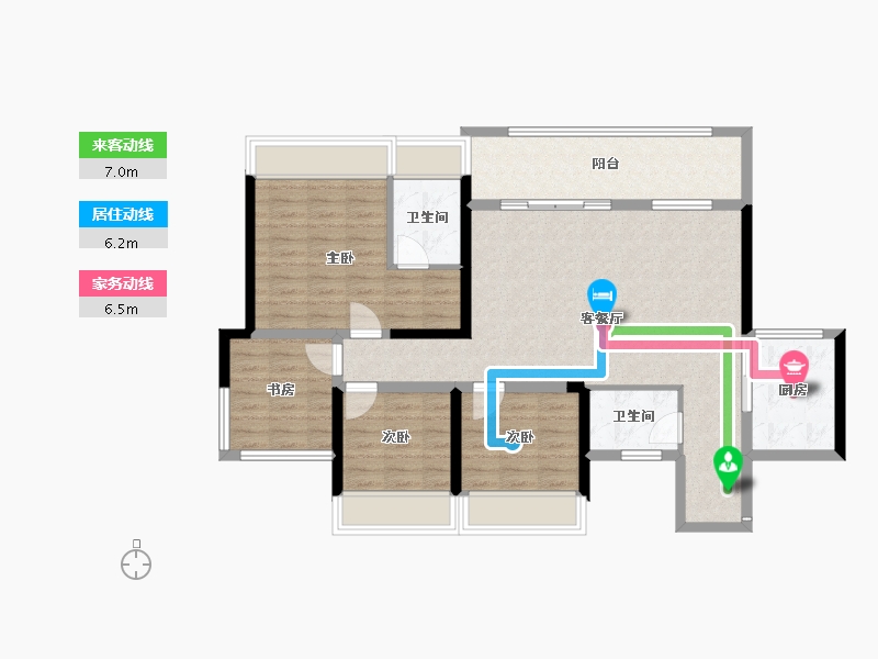 四川省-达州市-中迪·绥定府-100.77-户型库-动静线