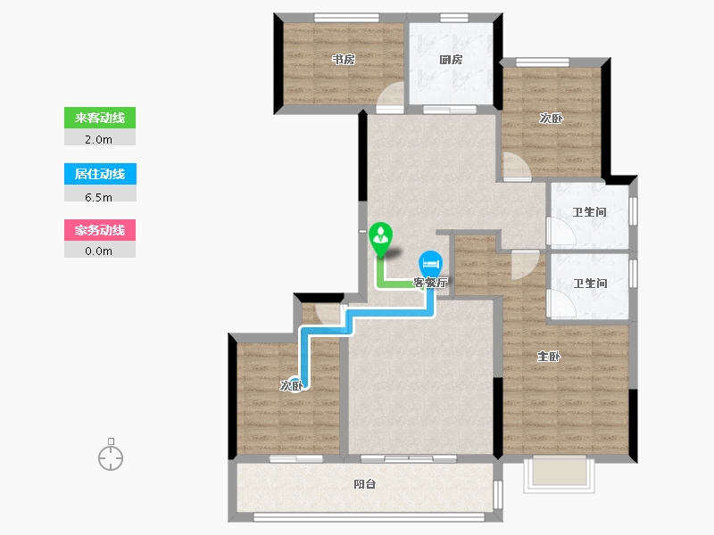 浙江省-宁波市-越秀·悦见云庭-106.40-户型库-动静线