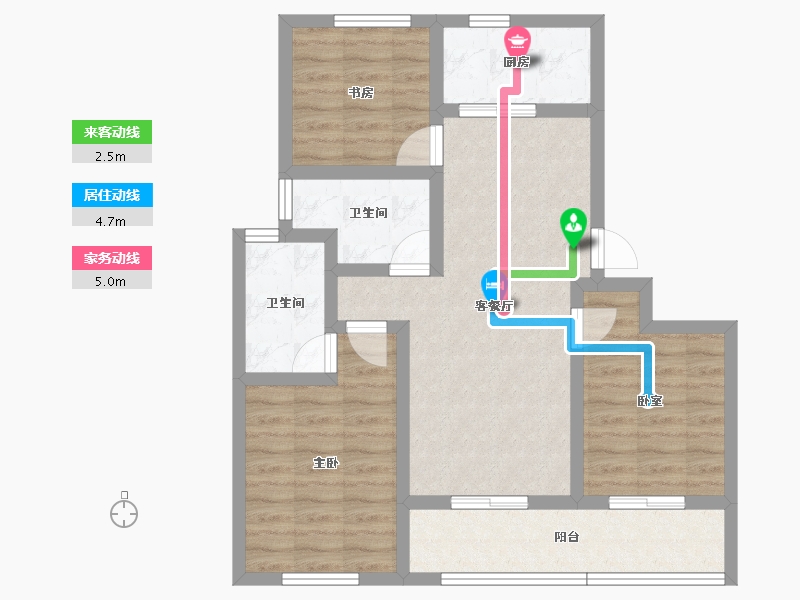 浙江省-湖州市-蓝城桂语兰庭-75.23-户型库-动静线