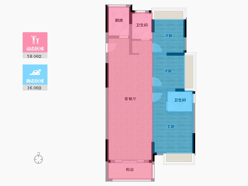 浙江省-湖州市-华纺湖誉府-84.80-户型库-动静分区