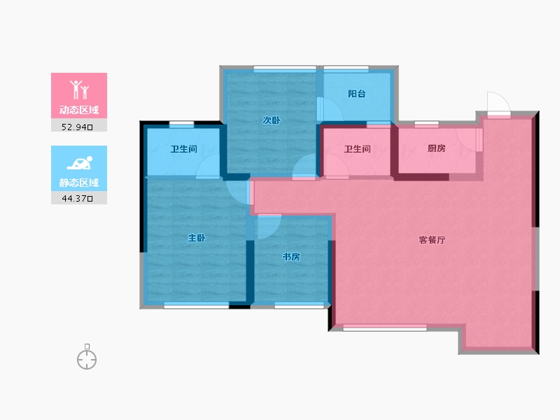 四川省-达州市-达州仁和公园国际-86.61-户型库-动静分区