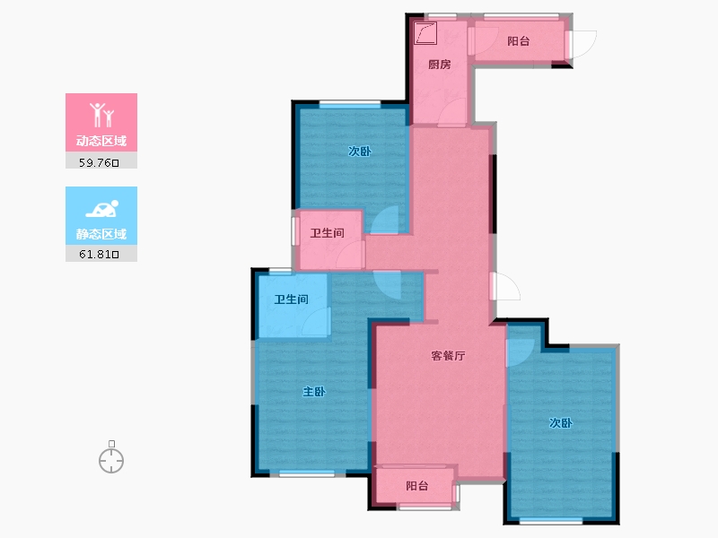 浙江省-湖州市-南浔城投頔塘府-108.80-户型库-动静分区