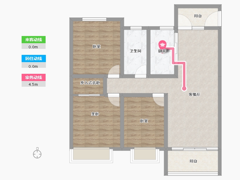 浙江省-湖州市-诚悦府-86.34-户型库-动静线