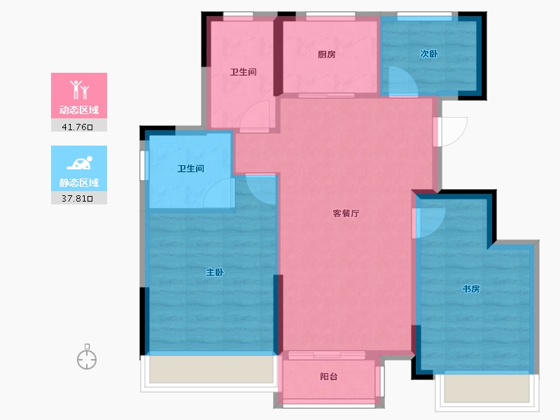 浙江省-湖州市-和睿府-71.20-户型库-动静分区