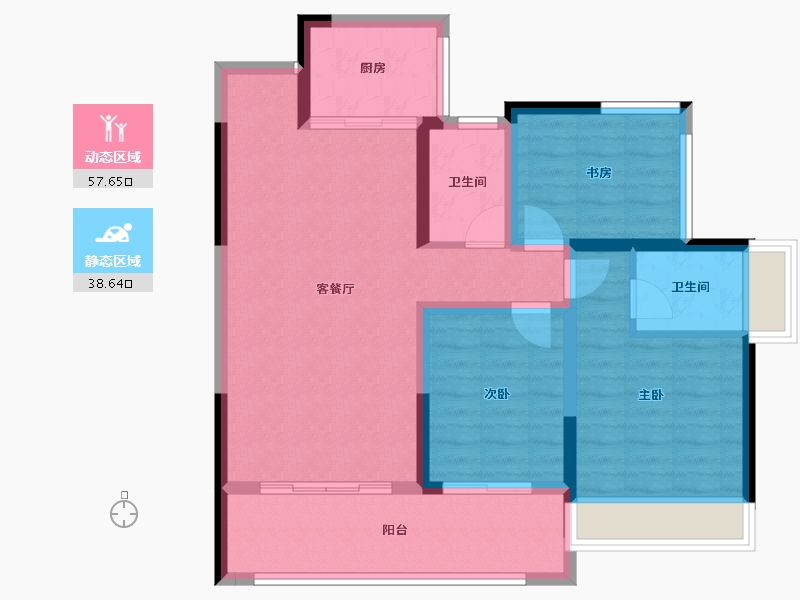 四川省-达州市-中迪·绥定府-86.01-户型库-动静分区