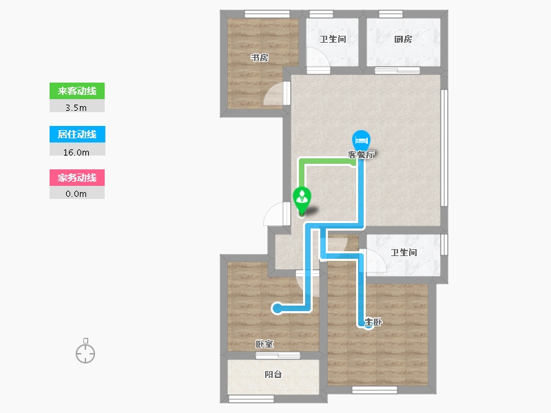 浙江省-湖州市-蓝城桂语兰庭-70.93-户型库-动静线