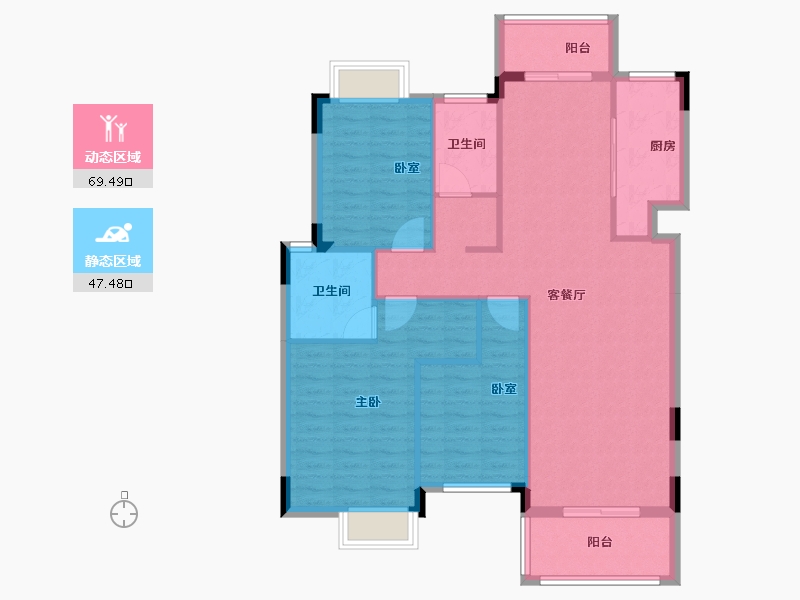 湖北省-宜昌市-映象江南-106.40-户型库-动静分区