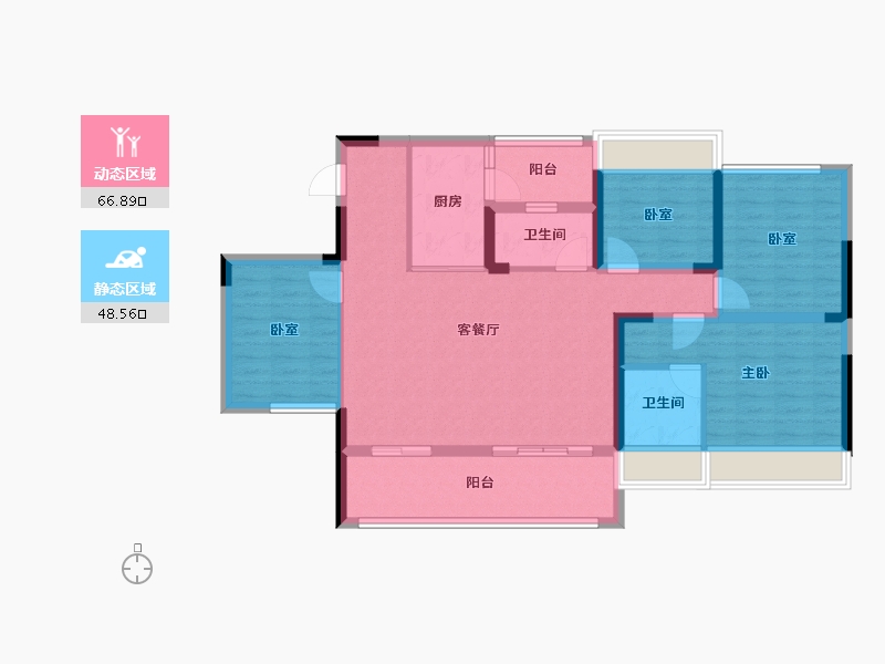 四川省-达州市-中迪·绥定府-103.05-户型库-动静分区