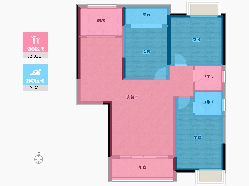 贵州省-遵义市-航天雅苑建设项目-85.75-户型库-动静分区