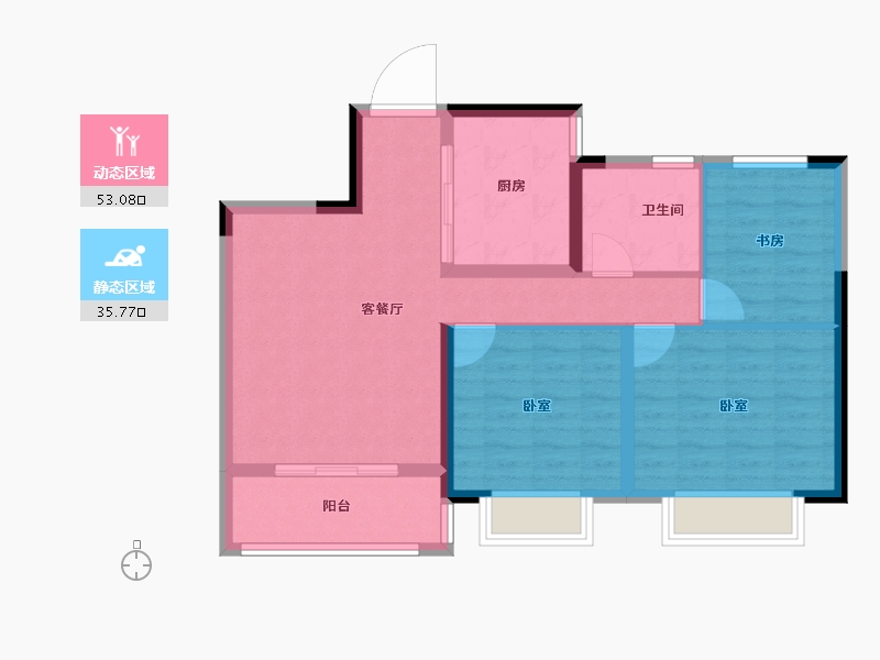 湖北省-宜昌市-建投樾山-79.74-户型库-动静分区