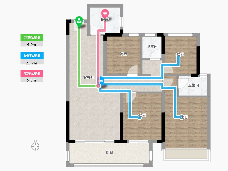 浙江省-湖州市-吴越豫园-96.01-户型库-动静线