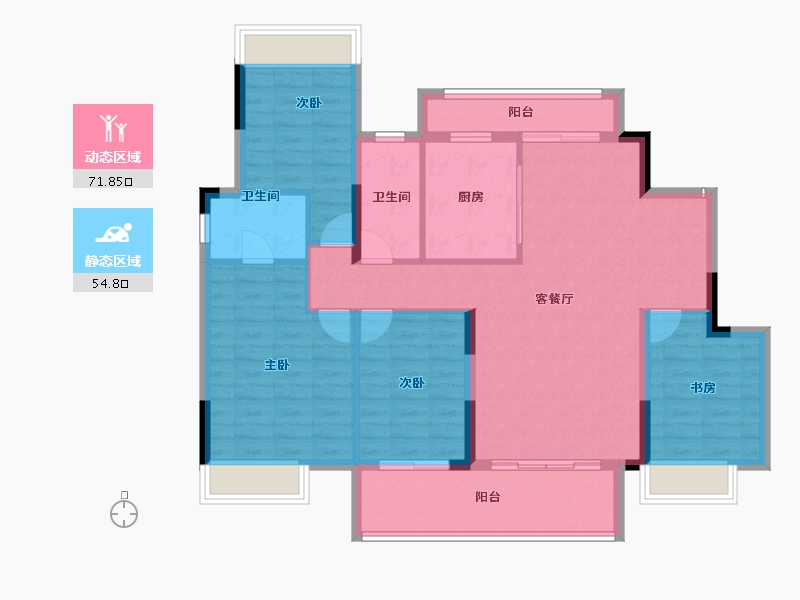 广西壮族自治区-贺州市-悦城·富江壹號-114.57-户型库-动静分区