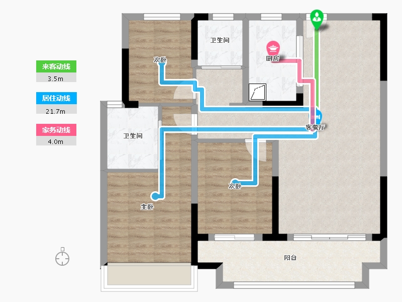 浙江省-湖州市-吴越豫园-88.01-户型库-动静线