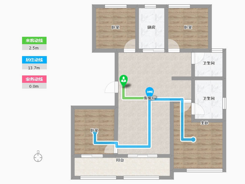 浙江省-湖州市-蓝城桂语兰庭-89.09-户型库-动静线