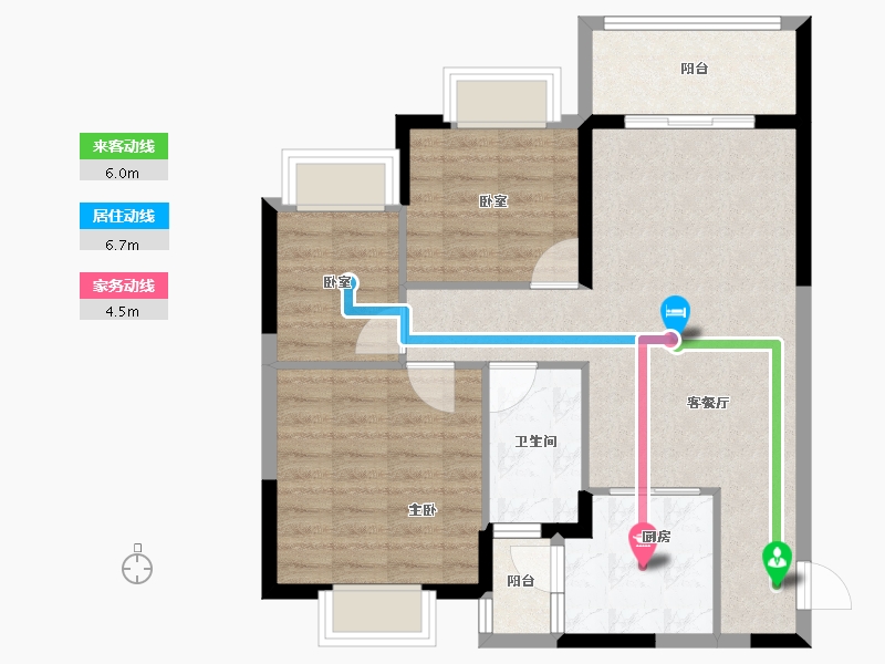 广西壮族自治区-柳州市-恒大雅苑-77.60-户型库-动静线