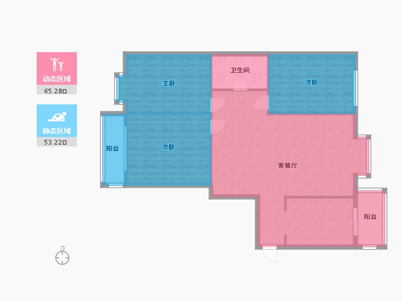 天津-天津市-家福园-二期-100.00-户型库-动静分区