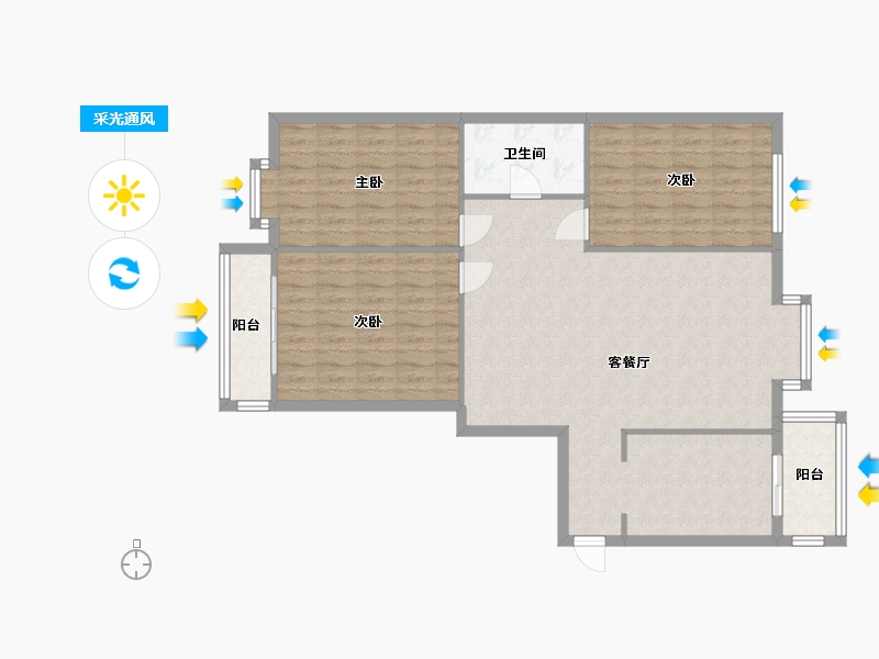 天津-天津市-家福园-二期-100.00-户型库-采光通风